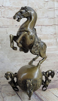 Load image into Gallery viewer, Chinese Tang Horse Lost Wax Bronze Metal Sculpture Handmade Art by Milo
