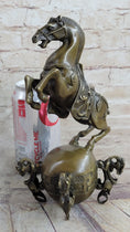 Load image into Gallery viewer, Chinese Tang Horse Lost Wax Bronze Metal Sculpture Handmade Art by Milo
