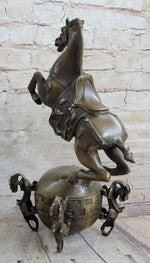 Chinese Tang Horse Lost Wax Bronze Metal Sculpture Handmade Art by Milo