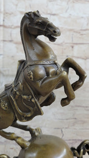 Chinese Tang Horse Lost Wax Bronze Metal Sculpture Handmade Art by Milo