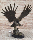 Load image into Gallery viewer, Bronze Metal Eagle Statue Sculpture Garden Yard Original Casting 26"" x 31" 
