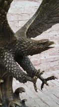 Load image into Gallery viewer, Bronze Metal Eagle Statue Sculpture Garden Yard Original Casting 26"" x 31" 
