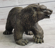 Bronze Metal Bear Figurine Sculpture Statue Handmade Art Figure