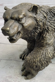 Bronze Metal Bear Figurine Sculpture Statue Handmade Art Figure