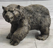 Bronze Metal Bear Figurine Sculpture Statue Handmade Art Figure