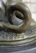 Load image into Gallery viewer, Panther Puma Mountain Lion vs. Alligator Cayman Crocodile Bronze Sculpture Statue
