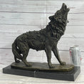 Load image into Gallery viewer, Extra Large Wild Animal Life Wolf Dog Bronze Sculpture Hot Cast Marble Figurine
