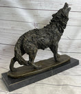 Load image into Gallery viewer, Extra Large Wild Animal Life Wolf Dog Bronze Sculpture Hot Cast Marble Figurine
