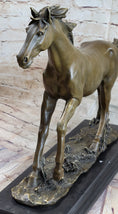 Load image into Gallery viewer, Galloping Horse Bronze Statue Sculpture Equestrian Art PJ Mene 15" x 24"
