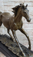 Load image into Gallery viewer, Galloping Horse Bronze Statue Sculpture Equestrian Art PJ Mene 15" x 24"
