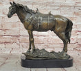 Load image into Gallery viewer, Large Original Loving Horse with his Saddle Western Art Cowboy Bronze Sculpture - Southlake Paws
