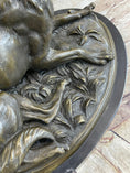 Load image into Gallery viewer, German Shepherd Dog Canine Bronze Art Sculpture Statue on Marble Base
