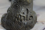 Bronze Metal Cat Kitten Housecat Sculpture Statue Figurine Feline Art Signed Original
