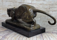 Load image into Gallery viewer, Handmade BRONZE SCULPTURE LION PANTHER TIGER PUMA COUGAR CAT STATUE AFRICAN ART

