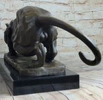 Handmade BRONZE SCULPTURE LION PANTHER TIGER PUMA COUGAR CAT STATUE AFRICAN ART