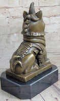 Load image into Gallery viewer, Vintage Fengshui Bronze Guardian Fu Foo Dogs Lion Door Leo Statue Lions Erte
