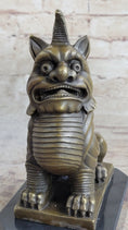 Load image into Gallery viewer, Vintage Fengshui Bronze Guardian Fu Foo Dogs Lion Door Leo Statue Lions Erte
