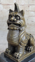 Load image into Gallery viewer, Vintage Fengshui Bronze Guardian Fu Foo Dogs Lion Door Leo Statue Lions Erte
