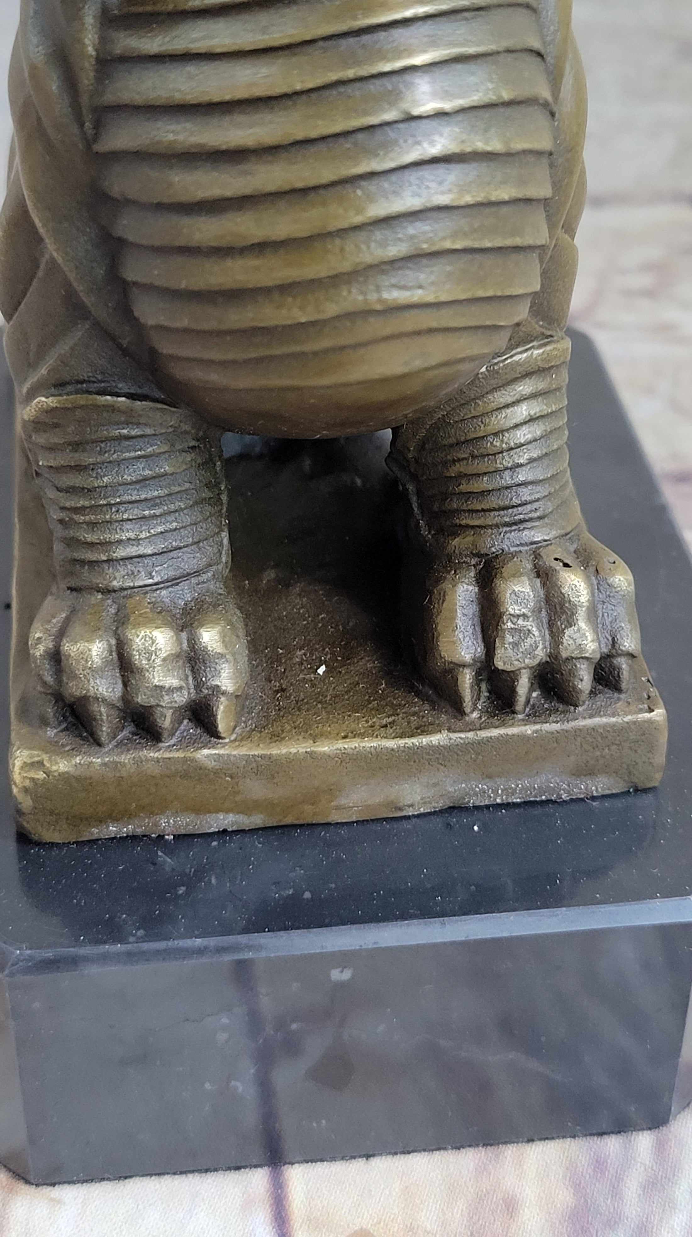 Vintage Fengshui Bronze Guardian Fu Foo Dogs Lion Door Leo Statue Lions Erte