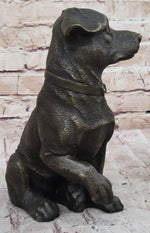 Handmade Bronze Jack Russell Terrier Puppy Dog Figurine Sculpture Signed Art Decor