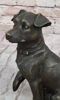 Load image into Gallery viewer, Handmade Bronze Jack Russell Terrier Puppy Dog Figurine Sculpture Signed Art Decor
