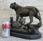 Hot Cast Bronze Tiger Family Statue Sculpture Decor Wildlife Art