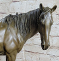 Load image into Gallery viewer, Show Horse Fine Bronze Mare Equine Art Sculpture Statue PJ Mene Equestrian Decor
