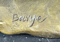 Load image into Gallery viewer, Lion Bronze Sculpture Statue Figure Handmade Art by Antoine Barye on Marble Base
