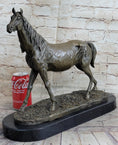 Load image into Gallery viewer, Abstract Modern Art Stallion Racing Horse Trophy Bronze Sculpture By Mene Figure
