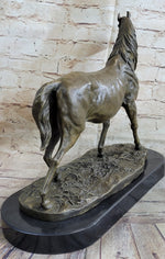 Abstract Modern Art Stallion Racing Horse Trophy Bronze Sculpture By Mene Figure