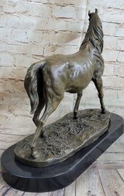Abstract Modern Art Stallion Racing Horse Trophy Bronze Sculpture By Mene Figure