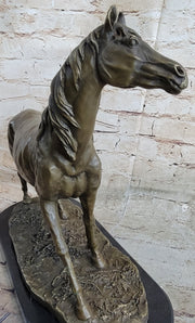 Abstract Modern Art Stallion Racing Horse Trophy Bronze Sculpture By Mene Figure