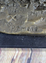 Abstract Modern Art Stallion Racing Horse Trophy Bronze Sculpture By Mene Figure