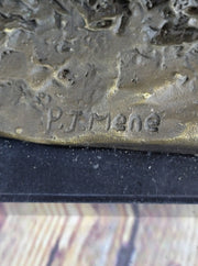 Abstract Modern Art Stallion Racing Horse Trophy Bronze Sculpture By Mene Figure