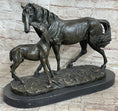 Load image into Gallery viewer, Horse & Foal Bronze Statue Sculpture Equestrian Stables Barn Decor Original Milo
