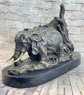 Load image into Gallery viewer, Hot Cast Bronze Sculpture Statue of Two Elephants on Marble Base
