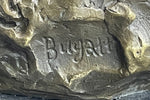 Hot Cast Bronze Sculpture Statue of Two Elephants on Marble Base