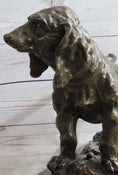 Load image into Gallery viewer, Basset Hound Dog Figure Art Deco Bronze Sculpture on Marble Base Figurine Gift

