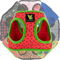 Load image into Gallery viewer, EcoBark Step In Dog Harness - XXXS to Small Breeds- Reflective Soft Mesh Harness for Teacup, Small Dogs and Puppies / Watermelon
