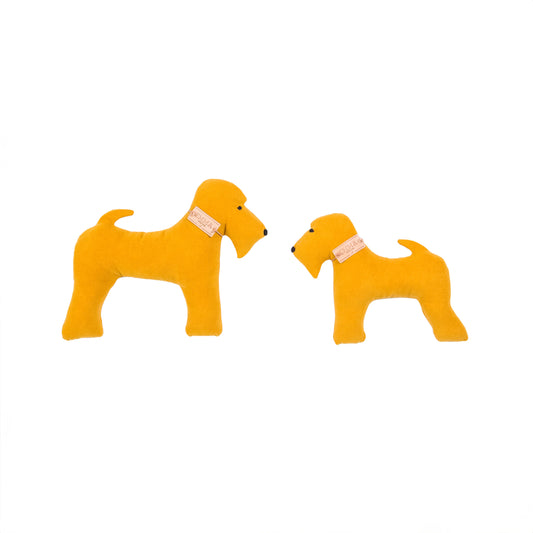 Yellow cotton dog gift toy