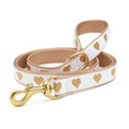 Load image into Gallery viewer, White Heart of Gold Dog Lead
