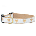 Load image into Gallery viewer, White Heart of Gold Dog Collar
