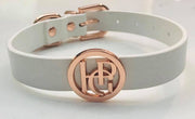Leather Collar - Snow Drop