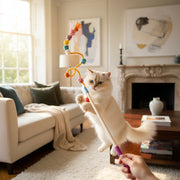 Wooly Cat Wand Cat Toy – Flower