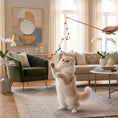 Load image into Gallery viewer, Wooly Cat Wand Toy – Pom Pom
