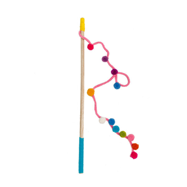 Wooly Cat Wand Toy – Pom Pom
