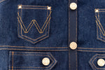 Wrangler Denim Vest Harness Dark Wash