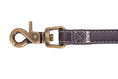 Load image into Gallery viewer, Wrangler® Faux Leather Leash with Gold Buckle Dark Brown
