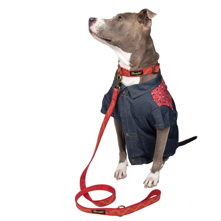 Wrangler® Pattern Yoke Denim Shirt – Dark Blue