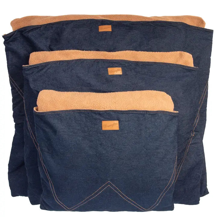 Wrangler® Denim Envelope Snuggle Bed Dark Blue